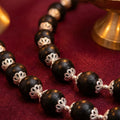 Karungali Silver Capped Mala – Ebony wood with Silver Caps
