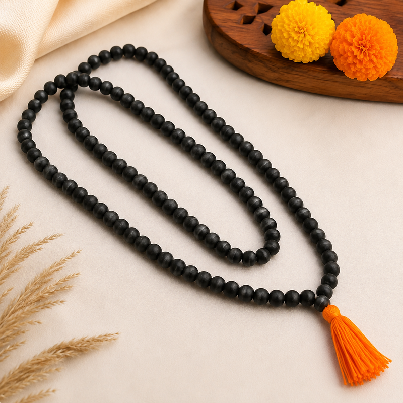 Original Karungali Malai 108 Beads – Ebony Wood, Govt. Certified